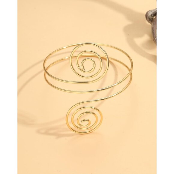 4-6 Pcs Arm Cuff Upper Arm Band Cuff Bracelet Bangle for Women Adjustable Armban - Picture 2 of 9